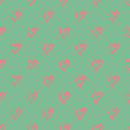 Seamless pattern with hand drawn heart doodle for decorative print, wrapping paper, greeting cards...