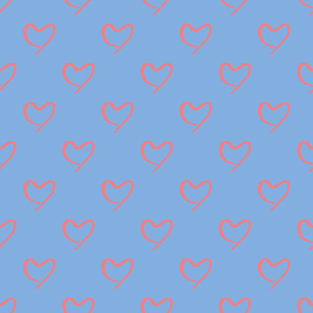 Seamless pattern with hand drawn heart doodle for decorative print, wrapping paper, greeting cards...