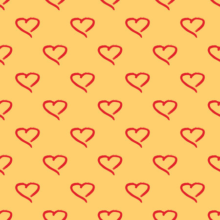 Seamless pattern with hand drawn heart doodle for decorative print, wrapping paper, greeting cards...