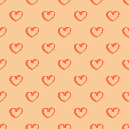Seamless pattern with hand drawn heart doodle for decorative print, wrapping paper, greeting cards...