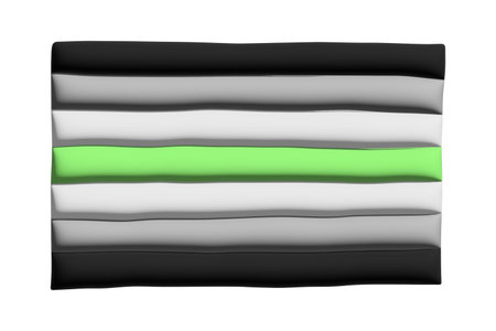 Colorful Agender pride flag Happy pride day LGBTQ community Pride Month Vector 3d clipart for posters, stickers, logo, cardsの写真素材