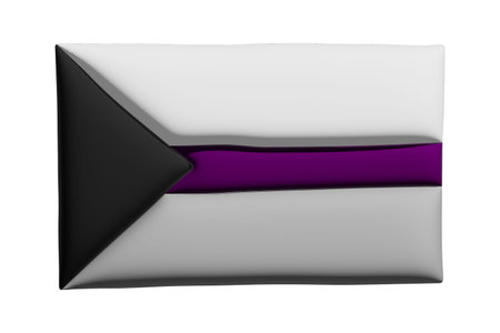 Colorful Demisexual pride flag Happy pride day LGBTQ community Pride Month Vector 3d clipart for posters, stickers, logo, cardsの写真素材