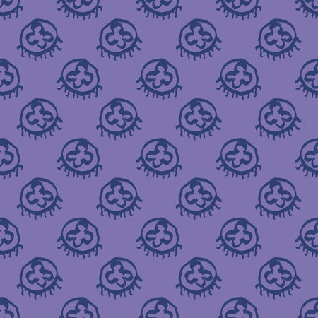 Seamless pattern with hand drawn jellyfish Sea animal Cute marine underwater creature Medusa For...