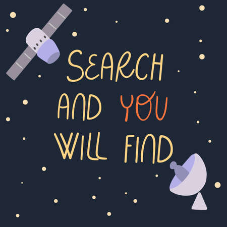 Search and you will find lettering on a sky background with satellite and small childish radar