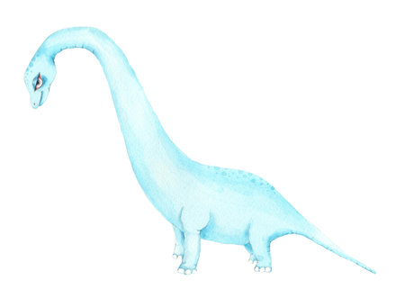 Dinosaurs jurassic watercolor illustrationの写真素材