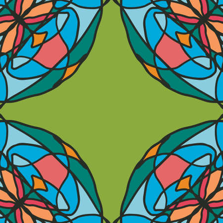 Stained-glass window backgroundのイラスト素材