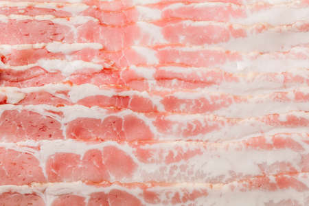 Bacon slices close up. Food backgroundの写真素材