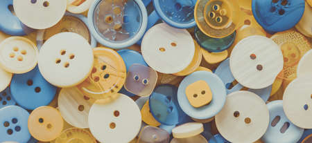 Background from buttons of different colorsの写真素材