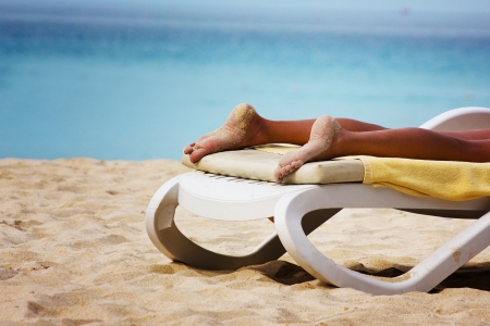Relaxation on a beach, seascapeの写真素材
