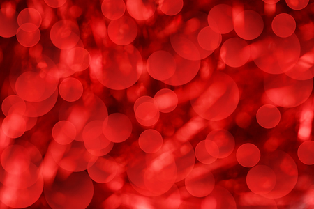 Abstract Red Background with Bokeh Circles and Lightsの写真素材