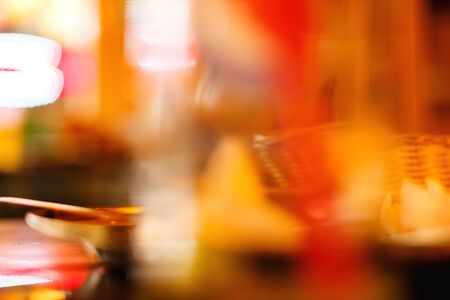 Abstract colorful blurred background, night cityの写真素材