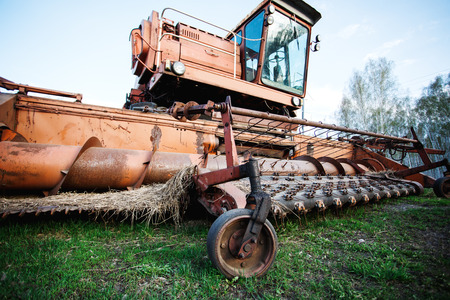 Old rusty agricultural farm machine, rural conceptの写真素材
