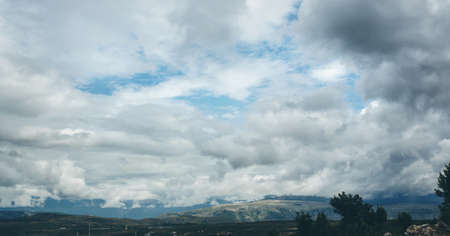 Awesome cloudscape view, nature travel outdoors banner, wildlife conceptの写真素材