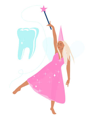 Vector of Tooth fairy holds a magic - ID:1-154346575 - Royalty Free ...