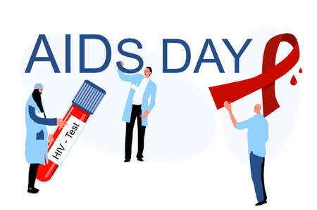 World AiDs day 1st of December. HIV tests for blood.Immunodeficiency virus prevention and diagnostic...