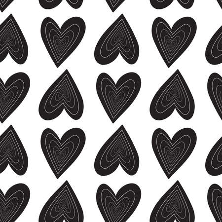 Valentine's day love hearts seamless pattern for wrapping paper