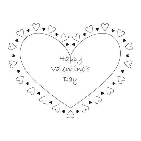 Simple minimalistic valentine's day greating card. WEdding day invitation. Simple love and relations design elementのイラスト素材