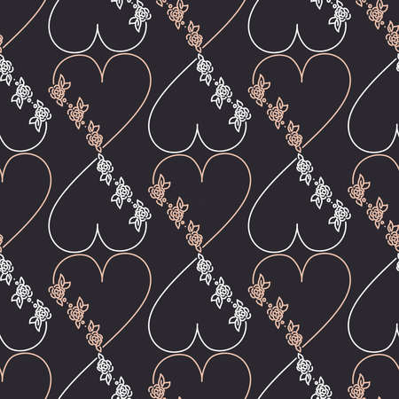 Valentine's day love hearts seamless pattern for wrapping paperのイラスト素材