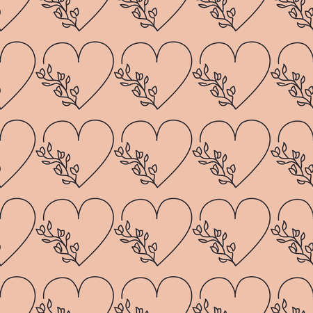 Valentine's day love hearts seamless pattern for wrapping paperのイラスト素材