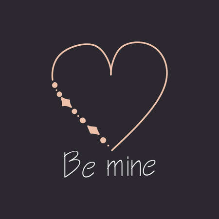 Simple minimalistic valentine's day greating card. WEdding day invitation. Simple love and relations design elementのイラスト素材