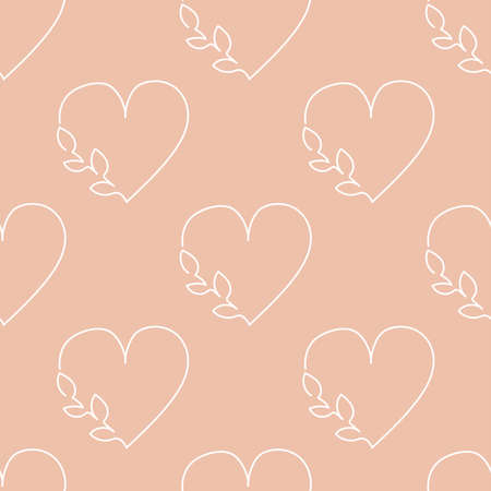 Valentine's day love hearts seamless pattern for wrapping paperのイラスト素材