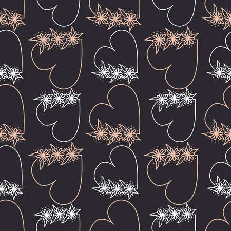 Valentine's day love hearts seamless pattern for wrapping paperのイラスト素材