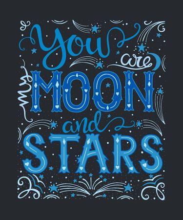 You are my moon and starsのイラスト素材