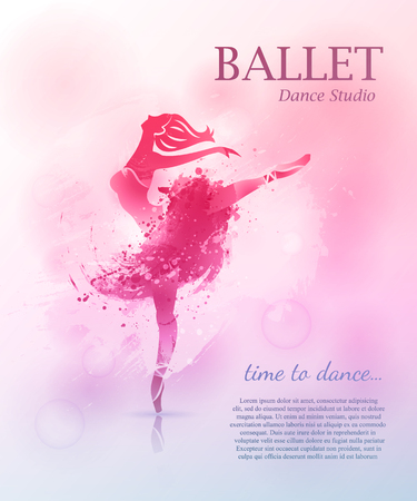 Ballet poster designのイラスト素材