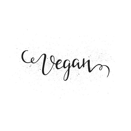 Vegan lettering illustrationsのイラスト素材