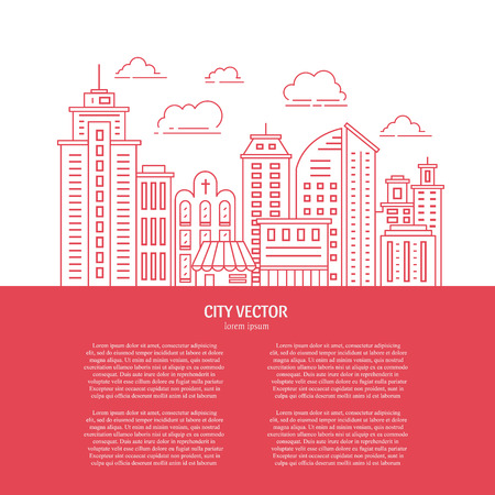 Modern city illustration.のイラスト素材