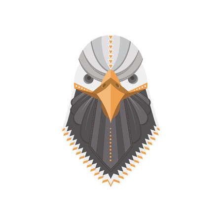 Portrait of a bald eagle made in trendy flat style.のイラスト素材
