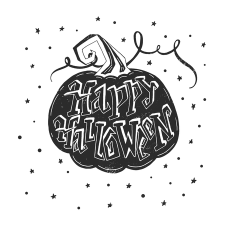 Halloween lettering poster illustration.のイラスト素材
