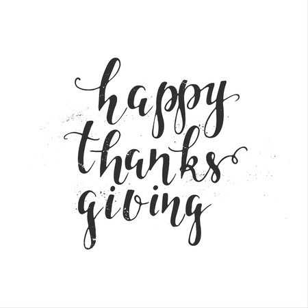 Happy Thanksgiving letteringのイラスト素材