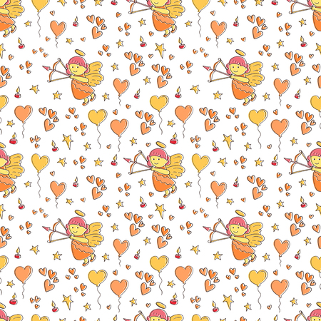Valentine seamless patternのイラスト素材