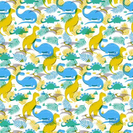Pattern with dinosaurs.のイラスト素材