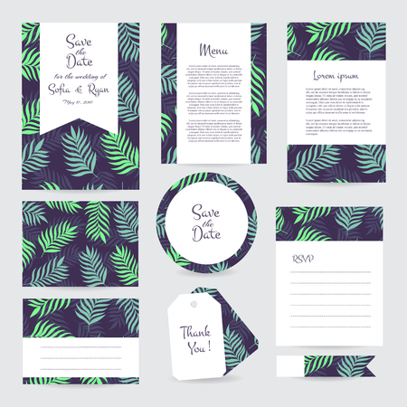 Save the date templateのイラスト素材