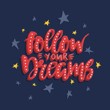 Follow your dreamsのイラスト素材