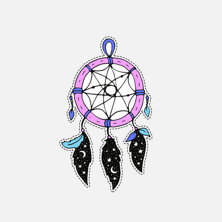 Vector illustration in patch style isolated. Great design for embroidery, sticker or pin.のイラスト素材