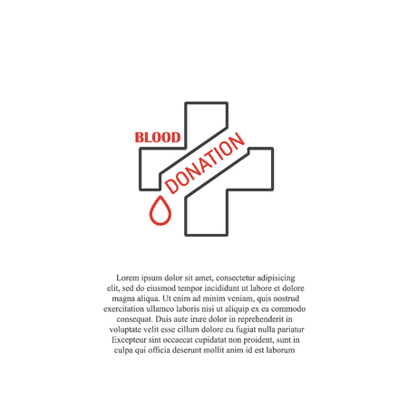 Vector world blood donor day concept on whiteのイラスト素材