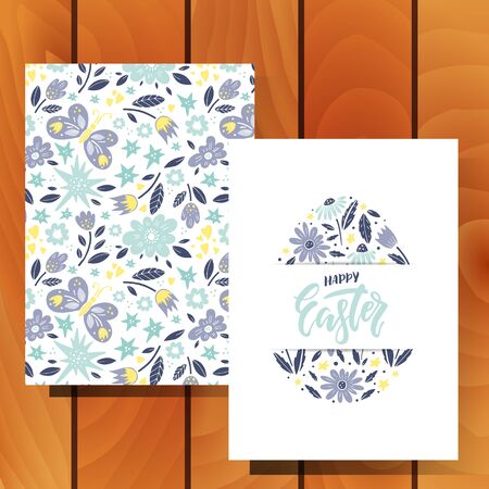 Easter greeting cardsのイラスト素材