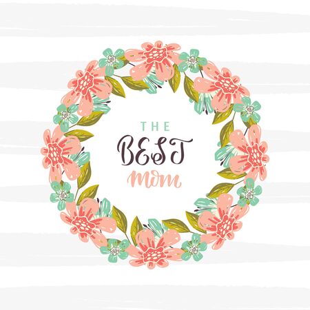 Mothers day greeting card on white backgroundのイラスト素材