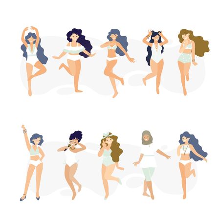 8 march. International Womens Day. Vector template with womenのイラスト素材