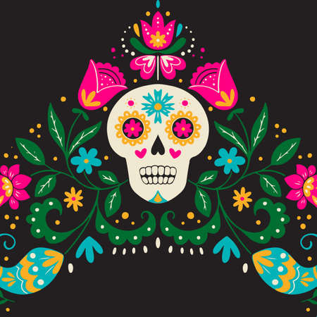 Dia de Los Muertos, Day of the Dead or Mexico Halloween