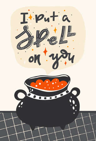 Halloween greeting cards. Holiday poster lettering compositionのイラスト素材