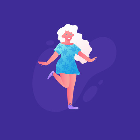 Happy womens day illustration. Beautiful dancing womenのイラスト素材