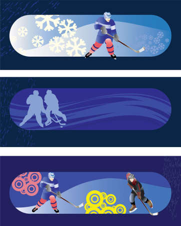 3 ice hockey background. Vector illustration.のイラスト素材