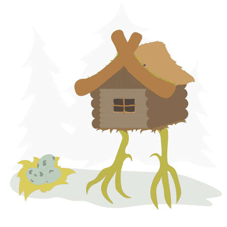 Hut on chicken legs Vectorのイラスト素材