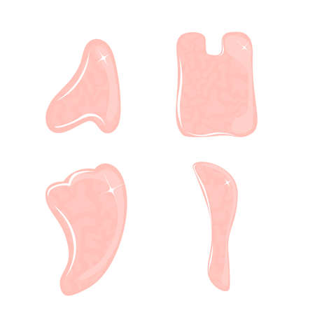 Gua sha set Vector illustrationのイラスト素材