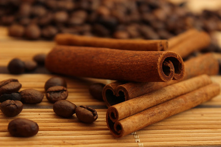 Coffee cup and coffee beans.の写真素材