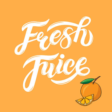 Fresh Juice. Hand drawn lettering.の写真素材